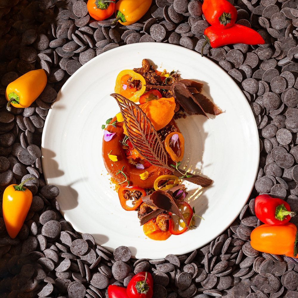 Dessert chocolat grand cru et piments doux
